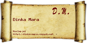 Dinka Mara névjegykártya